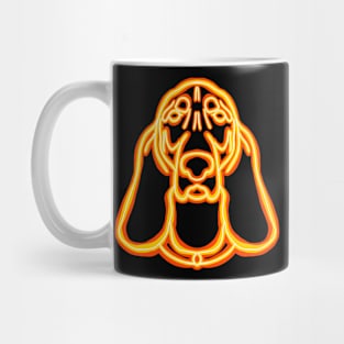 Neon Basset Hound Mug